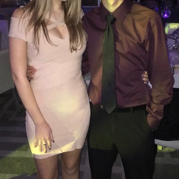 Bebe Beige Bandage Dress - Picture 8 of 9